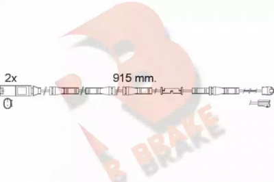 R BRAKE 610557rb -  Сигнализатор, износ тормозных колодок
